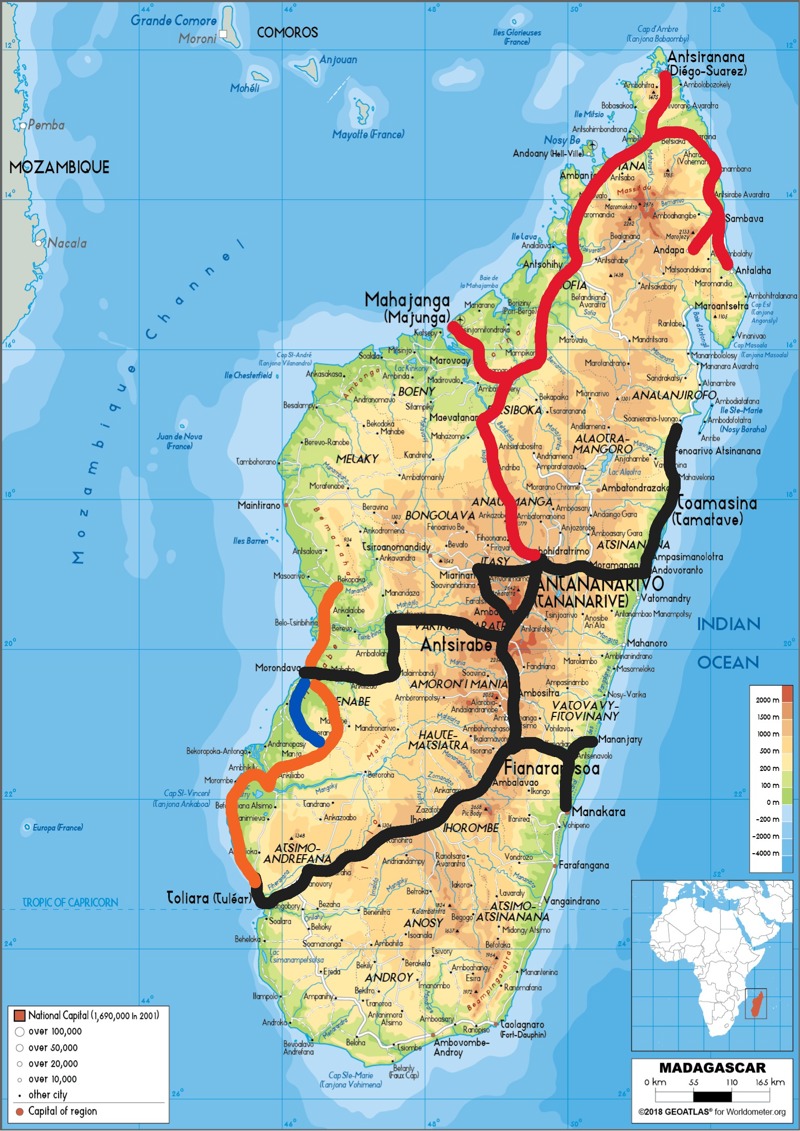 Roads allowed for self-drive rentals