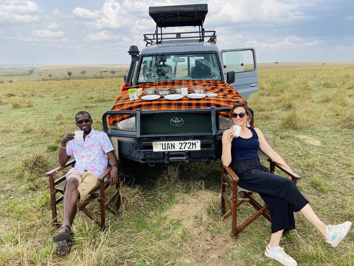 Kenya management coffee stop in the Mara